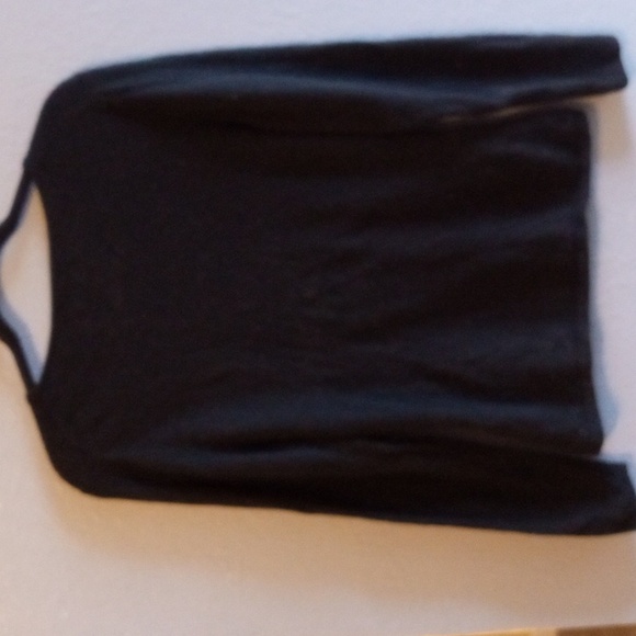 El Daws Cashmere Black Wrap Sweater Top M - Picture 3 of 3
